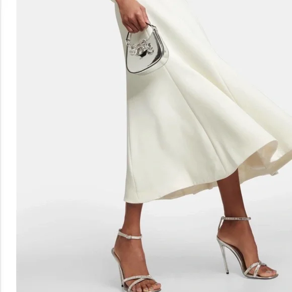 Self-Portrait Cream A-Line Midi Dress - Picture 3 of 10